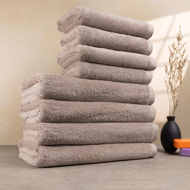 8 tlg. Handtücher Set aus ägyptischer GIZA Baumwolle