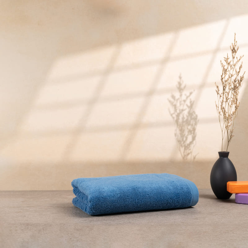 Bomlins Handtuch Hellblau 50×100 cm aus ägyptischer GIZA Baumwolle