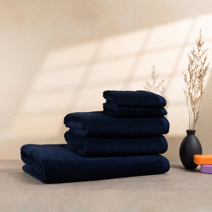 Handtuch Set Dunkelblau - Handtücher - Duschtücher - Gästetücher