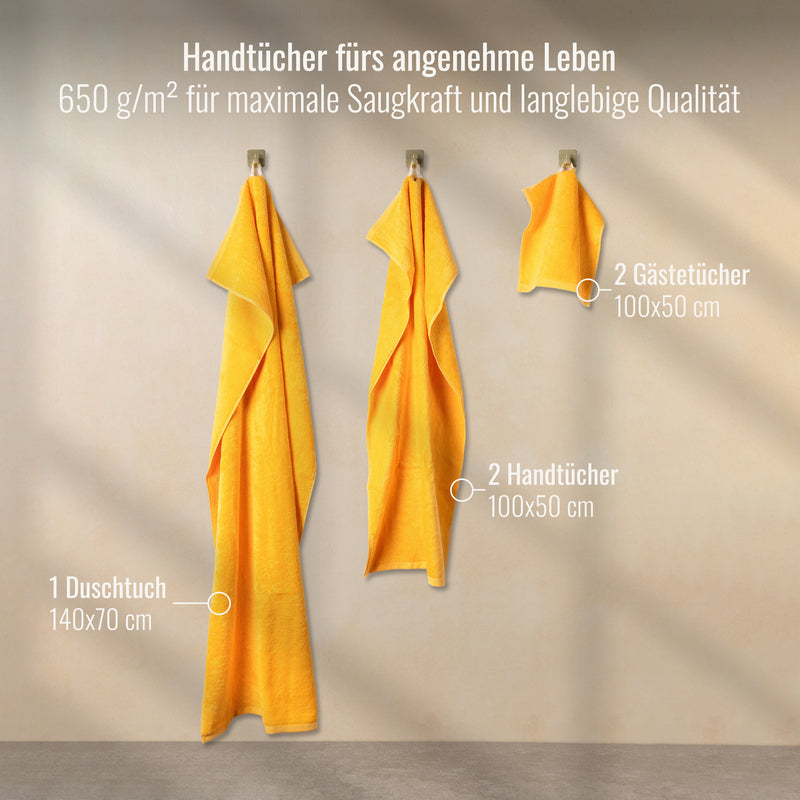 Handtücher Set Gelb
