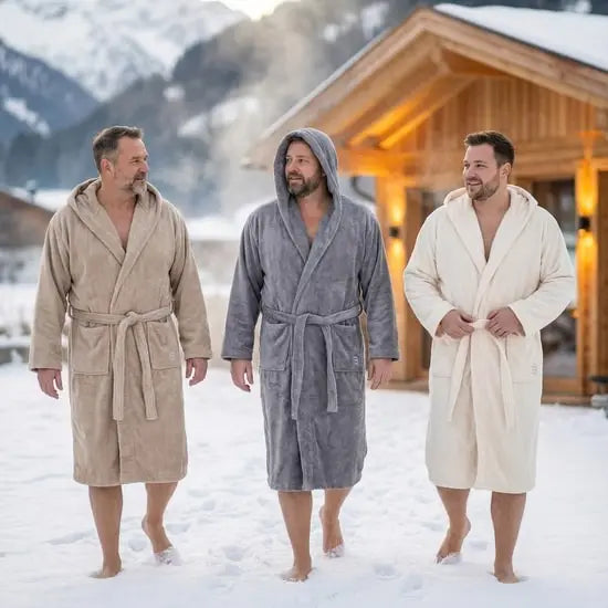 Bademantel Herren XXL in 3 schönen Farben.