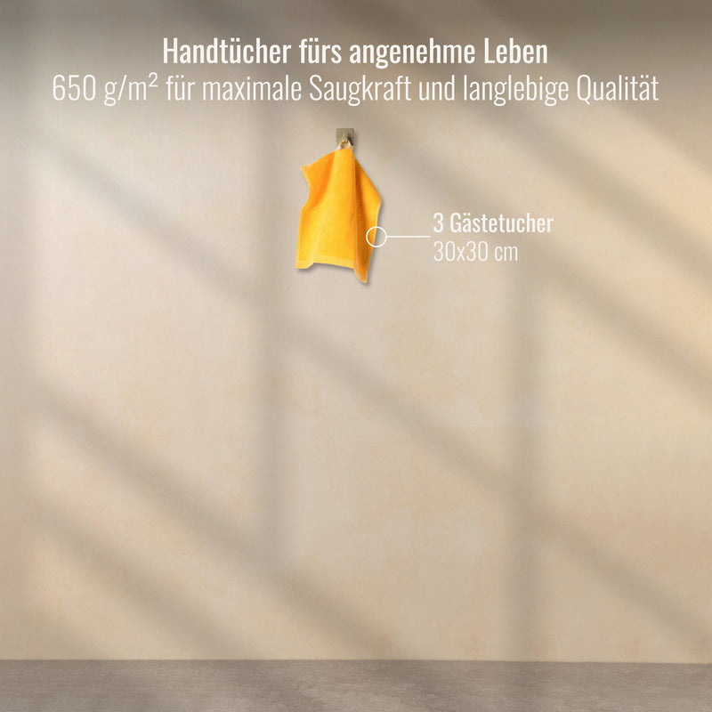 Gästetücher Gelb 3er