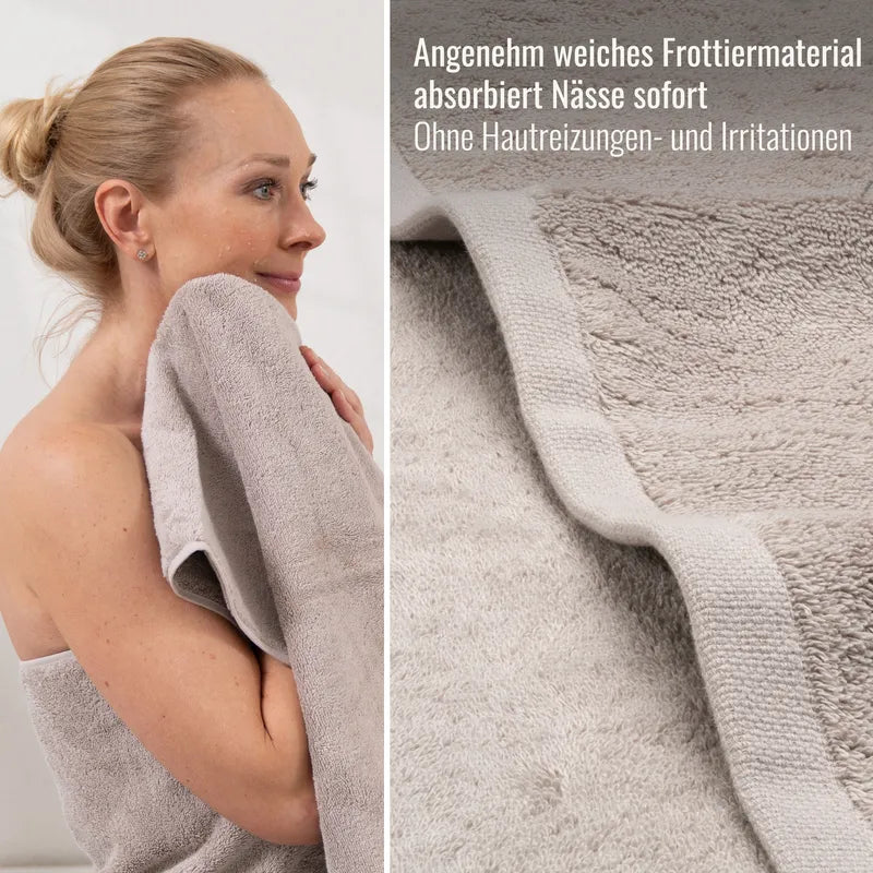 Detailaufnahme Handtuch Cashmere aus weichem Frottier