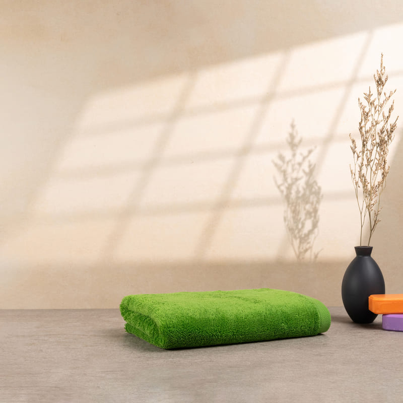 Bomlins Handtuch Grün 50×100 cm aus ägyptischer GIZA Baumwolle