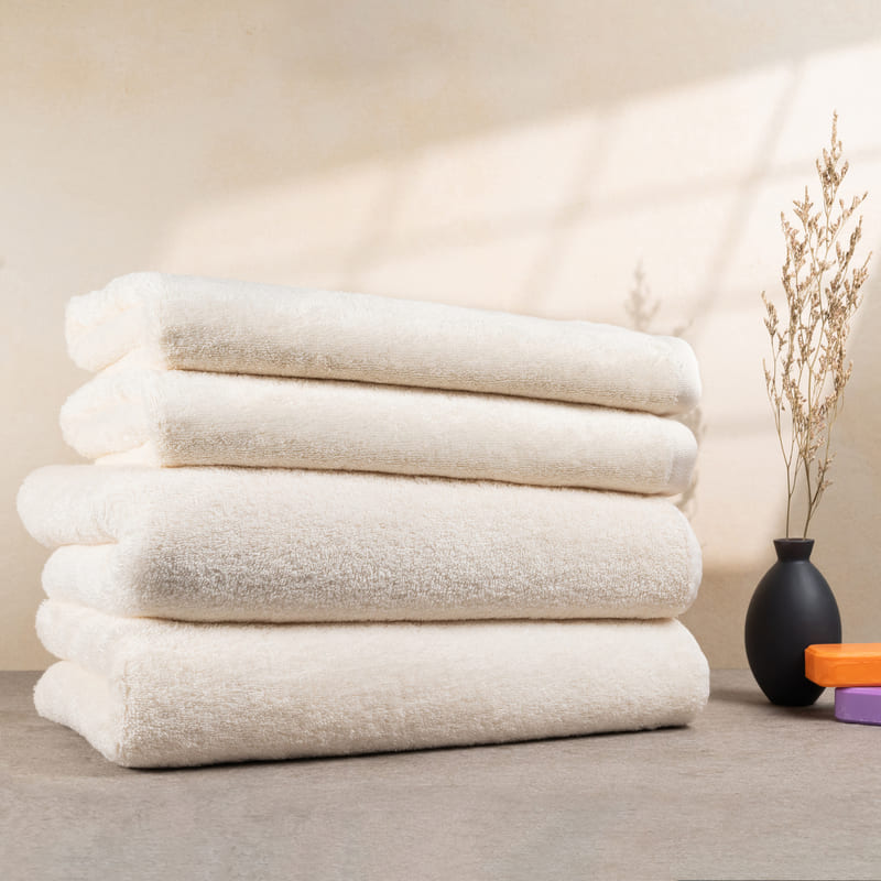 2x Saunatücher + 2 x Duschtücher Beige