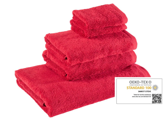 Handtuch Set Rot 5 teilig 
