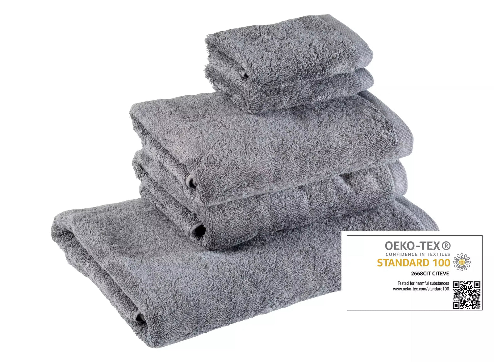 Handtuch Set grau 5 teilig in 3 Größen