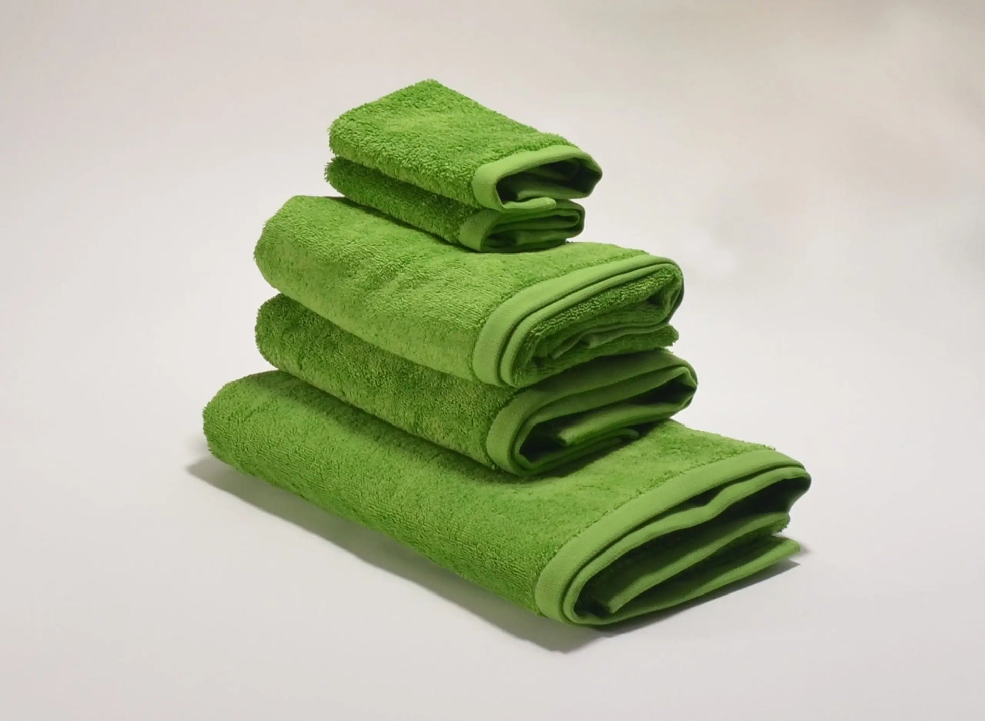 Handtuchset hellgrün in 3 Größen und 5 teilig. 